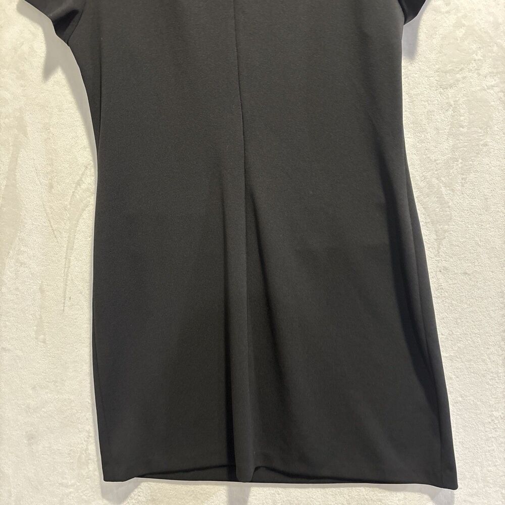 TOMMY HILFIGER Short Sleeve Stretch Crewneck Black Sheath Dress Womens 14 Career - Picture 9 of 13